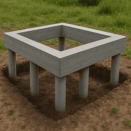 Высокий ростверк 400×600 по сваям